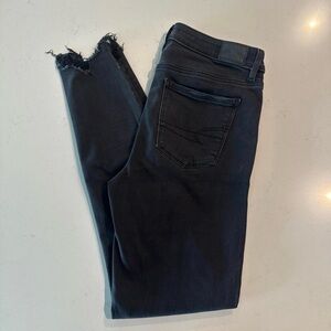 American Eagle BLACK 10 Long NEXT LEVEL STRETCH HI-RISE JEGGING